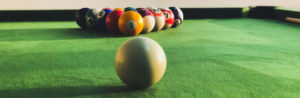 Bolas de billar americano colocadas