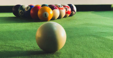 Bolas de billar americano colocadas