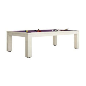 Mesa de billar salón blanca